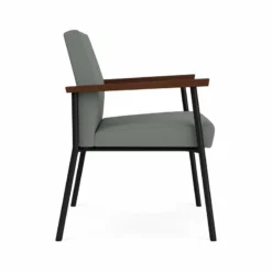 Lesro Mystic Fabric/Metal Reception WideGuest Chair In Black/Blue -CYMAX Sales 2691838 1 L 1