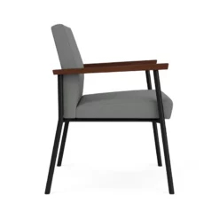 Lesro Mystic Fabric/Metal Reception WideGuest Chair In Black/Navy 32 Lesro Mystic Fabric/Metal Reception WideGuest Chair In Black/Navy -CYMAX Sales 2691838 1 L