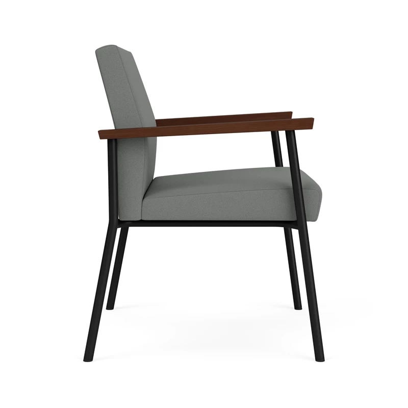 Lesro Mystic Fabric/Metal Reception WideGuest Chair In Black/Navy 13 Lesro Mystic Fabric/Metal Reception WideGuest Chair In Black/Navy - Image 11