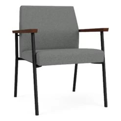 Lesro Mystic Fabric/Metal Reception WideGuest Chair In Black/Navy 31 Lesro Mystic Fabric/Metal Reception WideGuest Chair In Black/Navy -CYMAX Sales 2691838 L