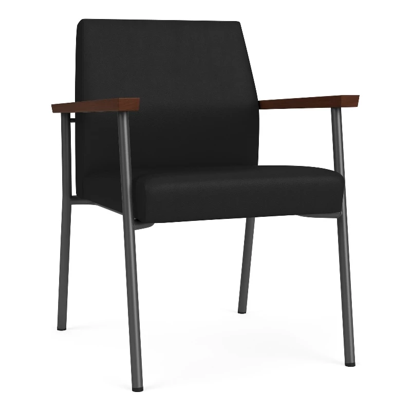 Lesro Mystic Polyurethane/Metal Reception Guest Chair In Charcoal/Brown 21 Lesro Mystic Polyurethane/Metal Reception Guest Chair In Charcoal/Brown - Image 19