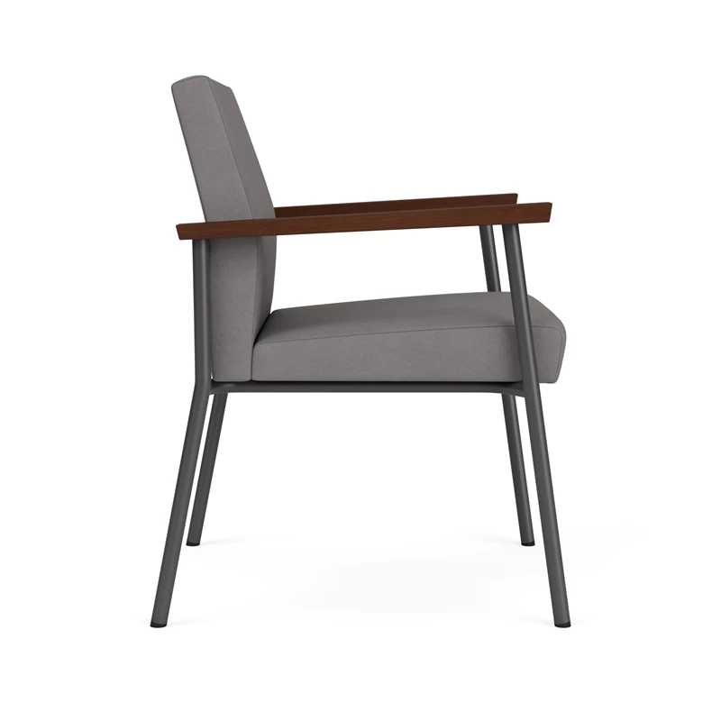 Lesro Mystic Polyurethane/Metal Reception Guest Chair In Charcoal/Brown 19 Lesro Mystic Polyurethane/Metal Reception Guest Chair In Charcoal/Brown - Image 17