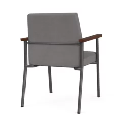 Lesro Mystic Polyurethane/Metal Reception Guest Chair In Charcoal/Brown 39 Lesro Mystic Polyurethane/Metal Reception Guest Chair In Charcoal/Brown -CYMAX Sales 2691856 2 L