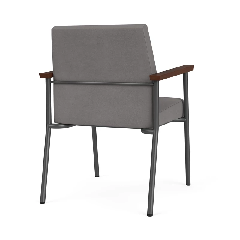 Lesro Mystic Polyurethane/Metal Reception Guest Chair In Charcoal/Brown 20 Lesro Mystic Polyurethane/Metal Reception Guest Chair In Charcoal/Brown - Image 18