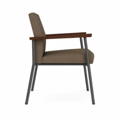 Lesro Mystic Metal/Polyurethane Reception Guest Chair In Charcoal/Brown 35 Lesro Mystic Metal/Polyurethane Reception Guest Chair In Charcoal/Brown -CYMAX Sales 2691857 1 L 2