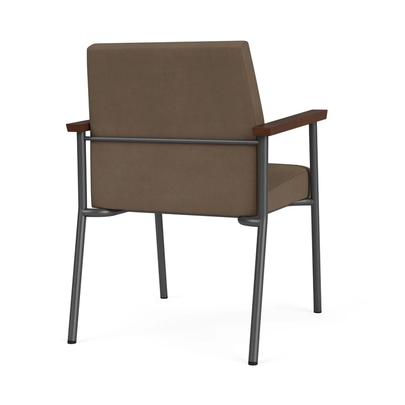 Lesro Mystic Polyurethane/Metal Reception Guest Chair In Charcoal/Brown 17 Lesro Mystic Polyurethane/Metal Reception Guest Chair In Charcoal/Brown - Image 15