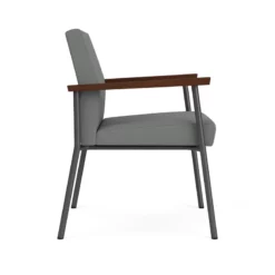Lesro Mystic Fabric/Metal Reception Guest Chair In Charcoal/Blue 32 Lesro Mystic Fabric/Metal Reception Guest Chair In Charcoal/Blue -CYMAX Sales 2691858 1 L