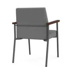 Lesro Mystic Fabric/Metal Reception Guest Chair In Charcoal/Blue 33 Lesro Mystic Fabric/Metal Reception Guest Chair In Charcoal/Blue -CYMAX Sales 2691858 2 L