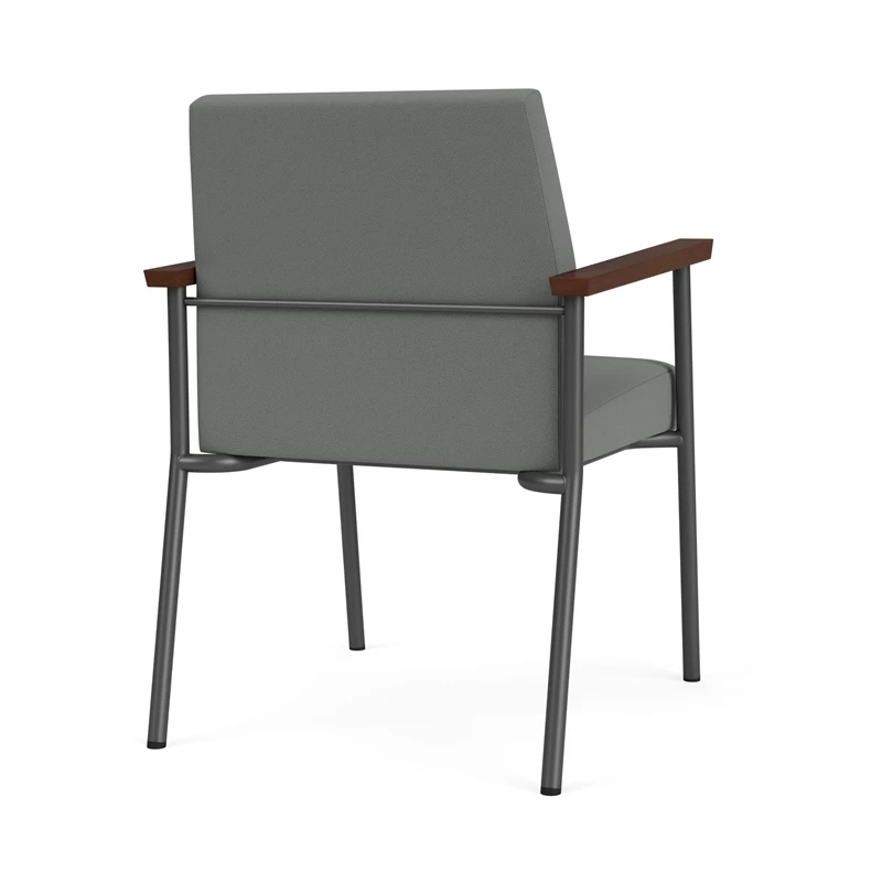 Lesro Mystic Fabric/Metal Reception Guest Chair In Charcoal/Blue 14 Lesro Mystic Fabric/Metal Reception Guest Chair In Charcoal/Blue - Image 12