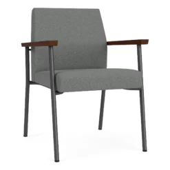 Lesro Mystic Fabric/Metal Reception Guest Chair In Charcoal/Blue 31 Lesro Mystic Fabric/Metal Reception Guest Chair In Charcoal/Blue -CYMAX Sales 2691858 L