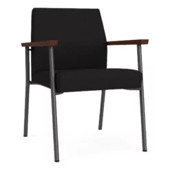 Lesro Mystic Fabric/Metal Reception Guest Chair In Charcoal/Blue 28 Lesro Mystic Fabric/Metal Reception Guest Chair In Charcoal/Blue -CYMAX Sales 2691859 L