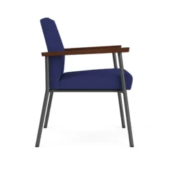 Lesro Mystic Fabric/Metal Reception Guest Chair In Charcoal/Blue 26 Lesro Mystic Fabric/Metal Reception Guest Chair In Charcoal/Blue -CYMAX Sales 2691860 1 L