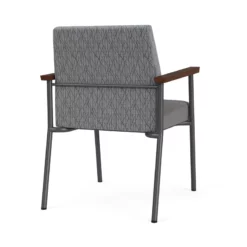 Lesro Mystic Polyurethane/Metal Reception Guest Chair In Charcoal/Brown 33 Lesro Mystic Polyurethane/Metal Reception Guest Chair In Charcoal/Brown -CYMAX Sales 2691862 2 L