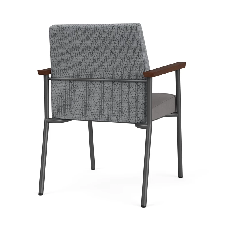 Lesro Mystic Polyurethane/Metal Reception Guest Chair In Charcoal/Brown 14 Lesro Mystic Polyurethane/Metal Reception Guest Chair In Charcoal/Brown - Image 12