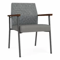 Lesro Mystic Polyurethane/Metal Reception Guest Chair In Charcoal/Gray -CYMAX Sales 2691862 L 1