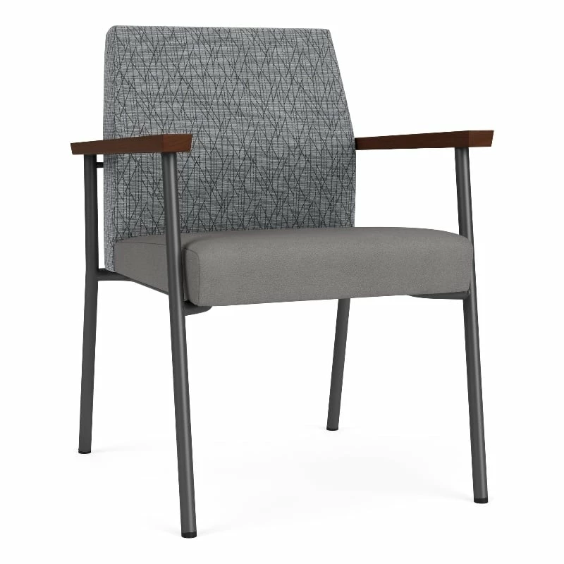 Lesro Mystic Metal/Polyurethane Reception Guest Chair In Charcoal/Brown 12 Lesro Mystic Metal/Polyurethane Reception Guest Chair In Charcoal/Brown - Image 10