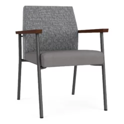Lesro Mystic Polyurethane/Metal Reception Guest Chair In Charcoal/Brown 31 Lesro Mystic Polyurethane/Metal Reception Guest Chair In Charcoal/Brown -CYMAX Sales 2691862 L
