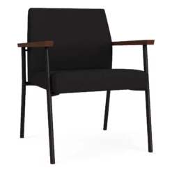 Lesro Mystic Fabric/Metal Reception WideGuest Chair In Black/Navy 28 Lesro Mystic Fabric/Metal Reception WideGuest Chair In Black/Navy -CYMAX Sales 2691863 L