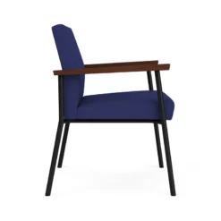 Lesro Mystic Fabric/Metal Reception WideGuest Chair In Black/Navy 26 Lesro Mystic Fabric/Metal Reception WideGuest Chair In Black/Navy -CYMAX Sales 2691864 1 L