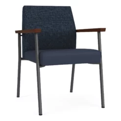 Lesro Mystic Polyurethane/Metal Reception Guest Chair In Charcoal/Brown 28 Lesro Mystic Polyurethane/Metal Reception Guest Chair In Charcoal/Brown -CYMAX Sales 2691887 L