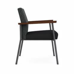 Lesro Mystic Metal/Polyurethane Reception Guest Chair In Charcoal/Brown 26 Lesro Mystic Metal/Polyurethane Reception Guest Chair In Charcoal/Brown -CYMAX Sales 2691888 1 L 2