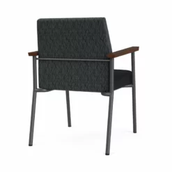 Lesro Mystic Polyurethane/Metal Reception Guest Chair In Charcoal/Gray -CYMAX Sales 2691888 2 L 1