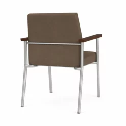 Lesro Mystic Metal/Polyurethane Reception Guest Chair In Silver/Brown 36 Lesro Mystic Metal/Polyurethane Reception Guest Chair In Silver/Brown -CYMAX Sales 2691893 2 L 2