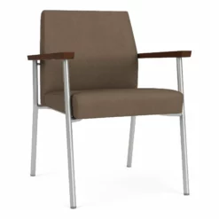 Lesro Mystic Metal/Polyurethane Reception Guest Chair In Silver/Brown 34 Lesro Mystic Metal/Polyurethane Reception Guest Chair In Silver/Brown -CYMAX Sales 2691893 L 2