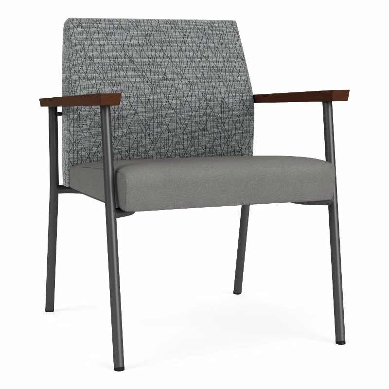 Lesro Mystic Metal/Polyurethane Reception WideGuest Chair In Charcoal/Gray 12 Lesro Mystic Metal/Polyurethane Reception WideGuest Chair In Charcoal/Gray - Image 10