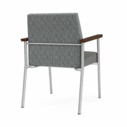 Lesro Mystic Polyurethane/Metal Reception Guest Chair In Silver/Gray -CYMAX Sales 2691922 2 L 3