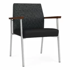 Lesro Mystic Metal/Polyurethane Reception Guest Chair In Silver/Brown 25 Lesro Mystic Metal/Polyurethane Reception Guest Chair In Silver/Brown -CYMAX Sales 2691924 L 2