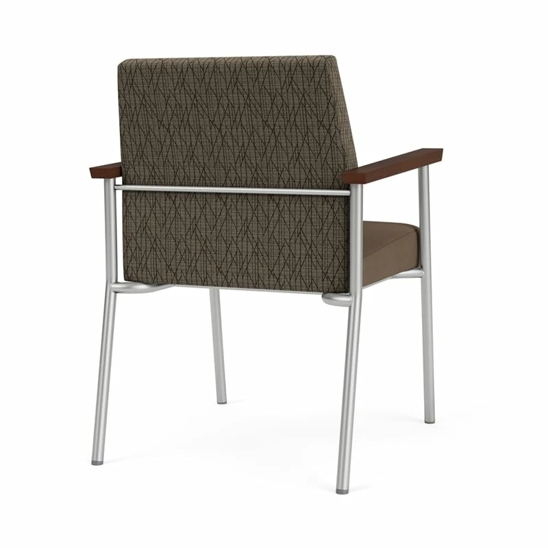 Lesro Mystic Metal/Polyurethane Reception Guest Chair In Silver/Brown 5 Lesro Mystic Metal/Polyurethane Reception Guest Chair In Silver/Brown - Image 3