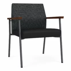 Lesro Mystic Metal/Polyurethane Reception WideGuest Chair In Charcoal/Gray 25 Lesro Mystic Metal/Polyurethane Reception WideGuest Chair In Charcoal/Gray -CYMAX Sales 2691928 L 2