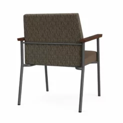Lesro Mystic Metal/Polyurethane Reception WideGuest Chair In Charcoal/Black -CYMAX Sales 2691929 2 L 1