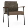Lesro Mystic Metal/Polyurethane Reception WideGuest Chair In Charcoal/Black -CYMAX Sales 2691929 L 1