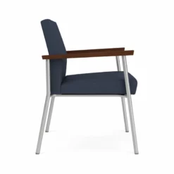 Lesro Mystic Metal/Polyurethane Reception WideGuest Chair In Silver/Gray -CYMAX Sales 2691930 1 L 1