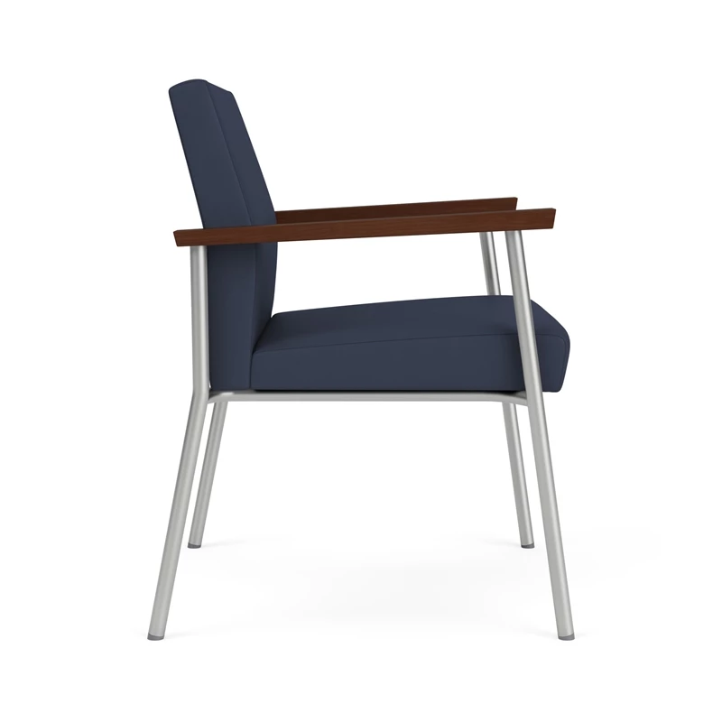 Lesro Mystic Polyurethane/Metal Reception WideGuest Chair In Silver/Brown 13 Lesro Mystic Polyurethane/Metal Reception WideGuest Chair In Silver/Brown - Image 11