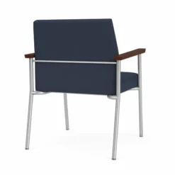 Lesro Mystic Metal/Polyurethane Reception WideGuest Chair In Silver/Gray -CYMAX Sales 2691930 2 L 1