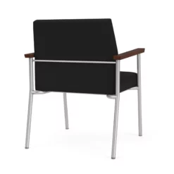 Lesro Mystic Polyurethane/Metal Reception WideGuest Chair In Silver/Brown 30 Lesro Mystic Polyurethane/Metal Reception WideGuest Chair In Silver/Brown -CYMAX Sales 2691931 2 L