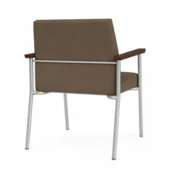 Lesro Mystic Polyurethane/Metal Reception WideGuest Chair In Silver/Gray -CYMAX Sales 2691933 2 L 2