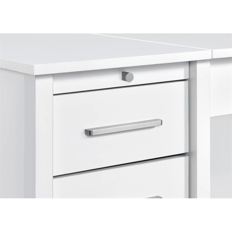Urbanpro 4-Drawer Contemporary Wood Home Office Desk In White High Gloss 13 Urbanpro 4-Drawer Contemporary Wood Home Office Desk In White High Gloss - Image 11
