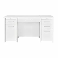 Urbanpro 4-Drawer Contemporary Wood Home Office Desk In White High Gloss 17 Urbanpro 4-Drawer Contemporary Wood Home Office Desk In White High Gloss -CYMAX Sales 2692353 2 L