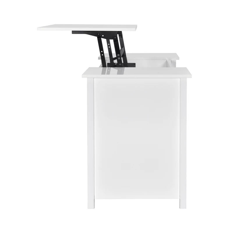 Urbanpro 4-Drawer Contemporary Wood Home Office Desk In White High Gloss 10 Urbanpro 4-Drawer Contemporary Wood Home Office Desk In White High Gloss - Image 8