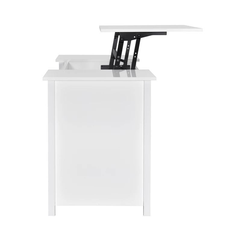 Urbanpro 4-Drawer Contemporary Wood Home Office Desk In White High Gloss 11 Urbanpro 4-Drawer Contemporary Wood Home Office Desk In White High Gloss - Image 9