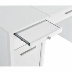 Urbanpro 4-Drawer Contemporary Wood Home Office Desk In White High Gloss 24 Urbanpro 4-Drawer Contemporary Wood Home Office Desk In White High Gloss -CYMAX Sales 2692353 9 L