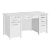Urbanpro 4-Drawer Contemporary Wood Home Office Desk In White High Gloss -CYMAX Sales 2692353 L