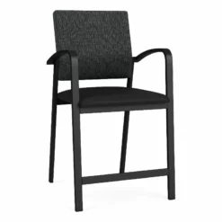 Lesro Newport 24.5" Polyurethane Waiting Reception Hip Chair In Black -CYMAX Sales 2698617 L 1