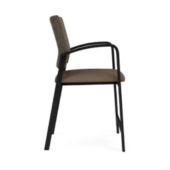 Lesro Newport 24.5" Polyurethane Waiting Reception Hip Chair In Black/Brown 38 Lesro Newport 24.5" Polyurethane Waiting Reception Hip Chair In Black/Brown -CYMAX Sales 2698618 1 L