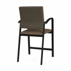 Lesro Newport 24.5" Polyurethane Waiting Reception Hip Chair In Black -CYMAX Sales 2698618 2 L 1