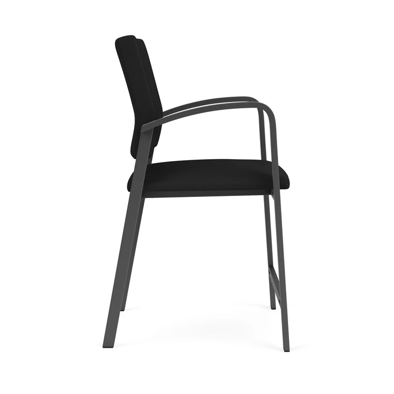 Lesro Newport 24.5" Polyurethane Waiting Reception Hip Chair In Charcoal/Black 22 Lesro Newport 24.5" Polyurethane Waiting Reception Hip Chair In Charcoal/Black - Image 20